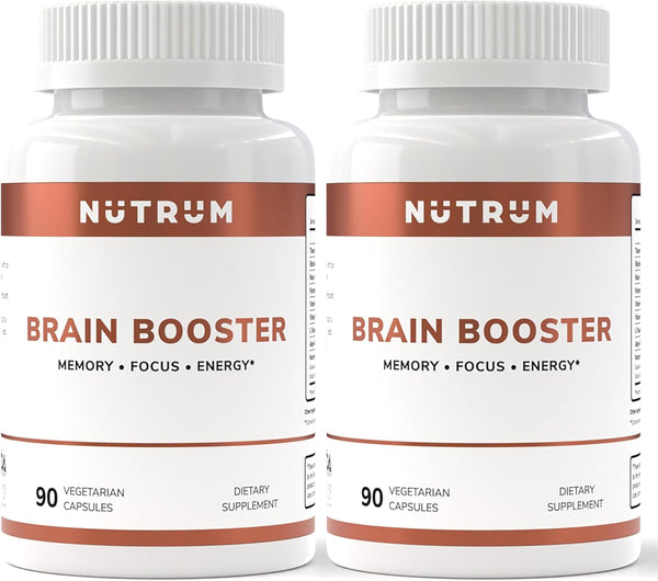 Brain Booster Nootropic – Focus, Memory & Mental Clarity Supplement (2-Pack) Free Shipping