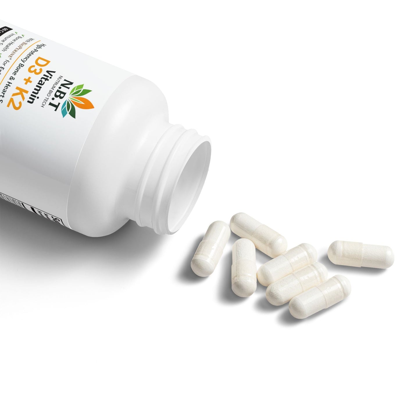 Vitamin D3 + K2 Supplement with BioPerine® (60 Capsules) - Nutrum Biotech