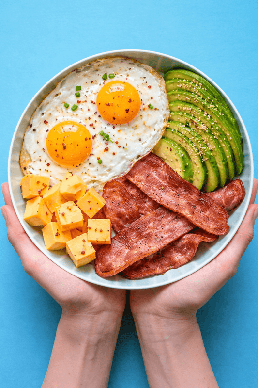 🍳 Keto Breakfast Plate with Eggs, Turkey Bacon & Avocado - Nutrum Biotech