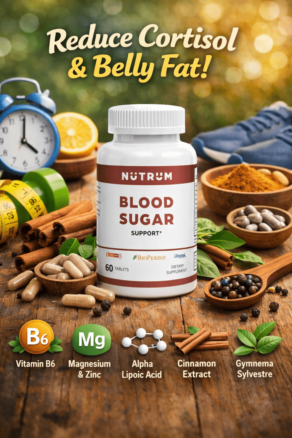 Supplements to Help Reduce Cortisol and Support Belly Fat Balance - Nutrum Biotech