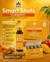 N.B.T. Turmeric Smart Shots – 8 Bottles, 1.7 fl oz Each