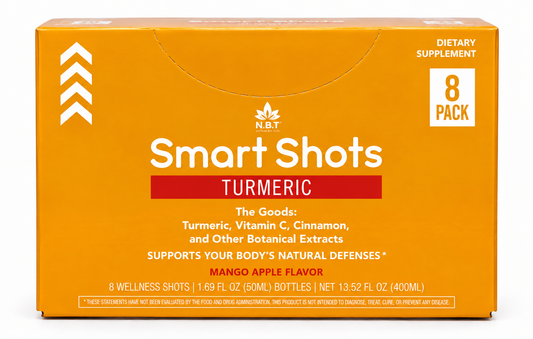 N.B.T. Turmeric Smart Shots – 8 Bottles, 1.7 fl oz Each