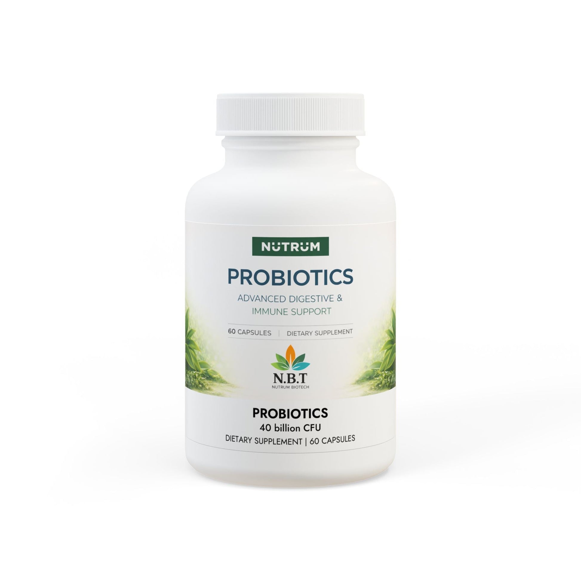 Advanced Probiotic Supplement 40 Billion CFU | Digestive, Performance & Recovery Support - Nutrum Biotech