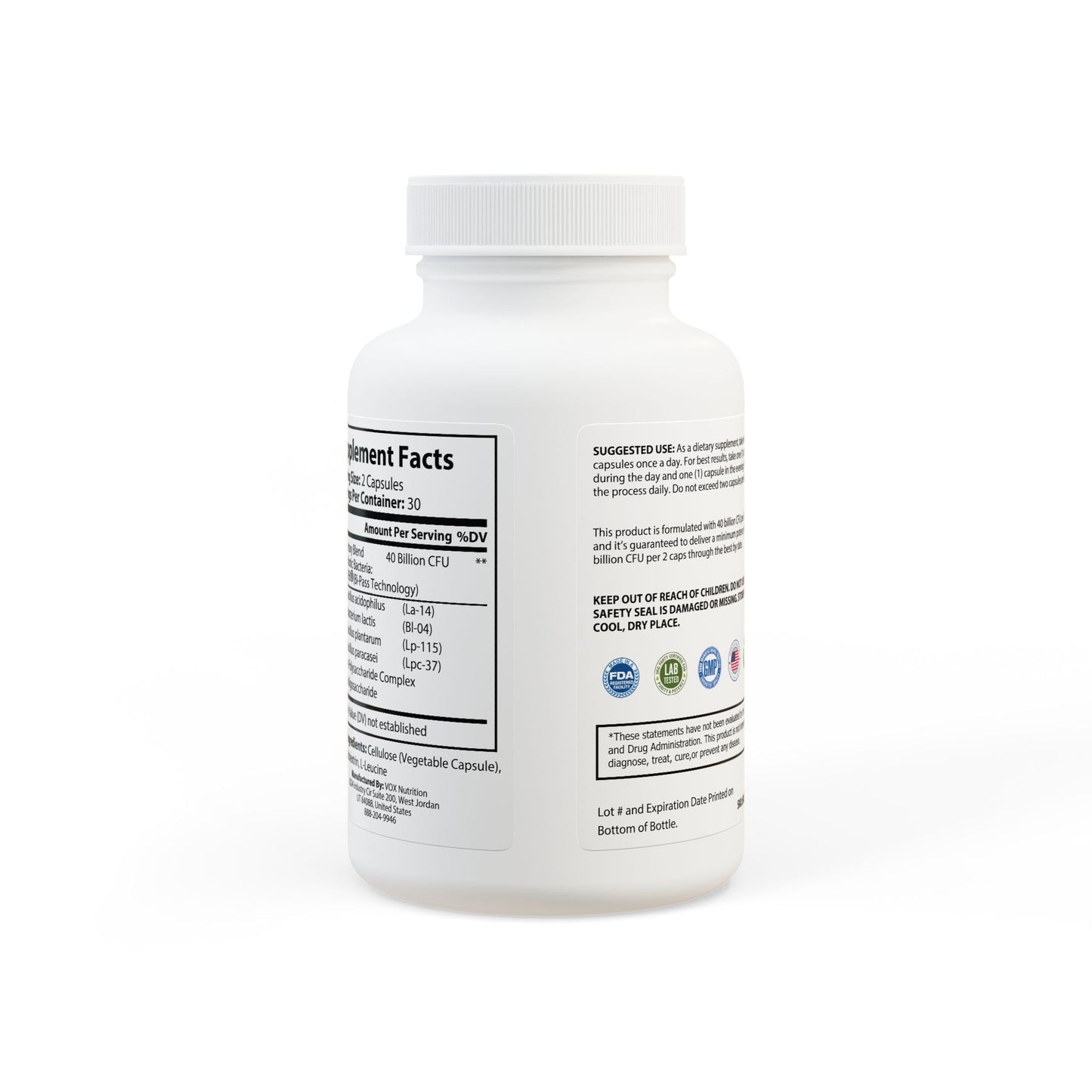 Advanced Probiotic Supplement 40 Billion CFU | Digestive, Performance & Recovery Support - Nutrum Biotech