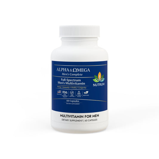 Alpha & Omega Men’s Complete Multivitamin | Full - Spectrum Men’s Health - Nutrum Biotech