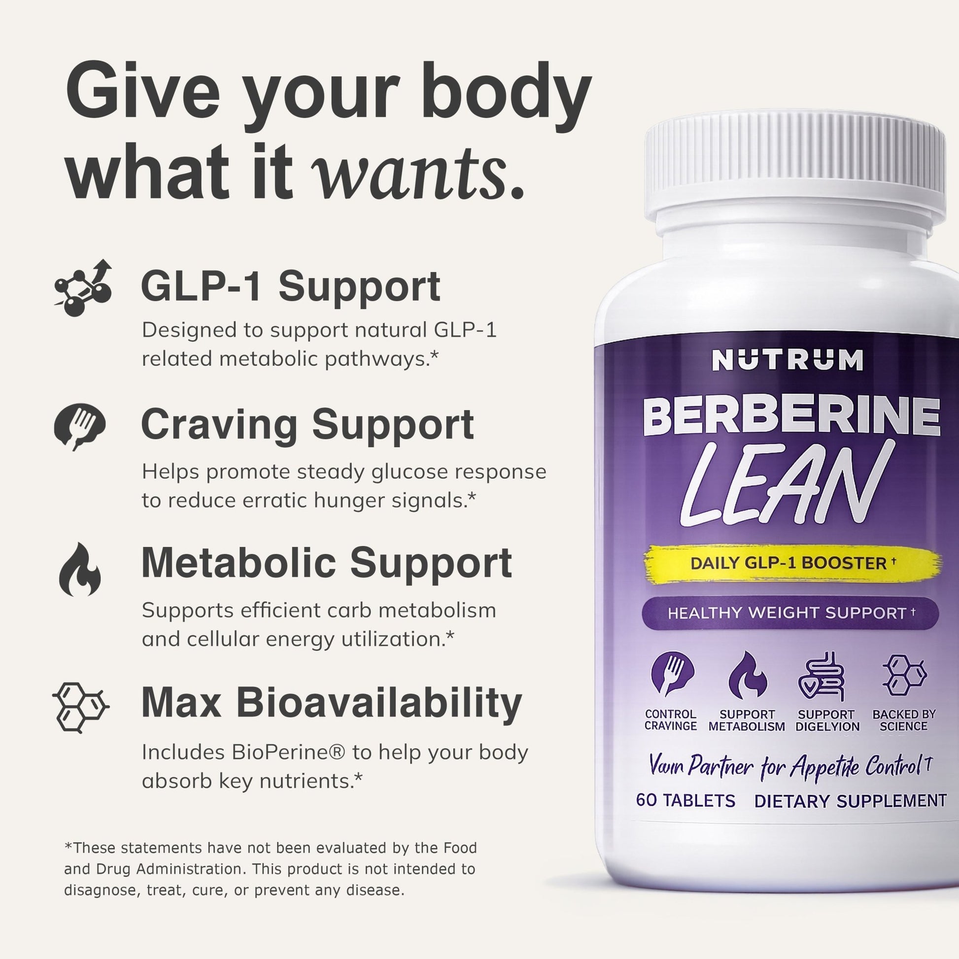 Berberine Lean GLP - 1 Support - Nutrum Biotech