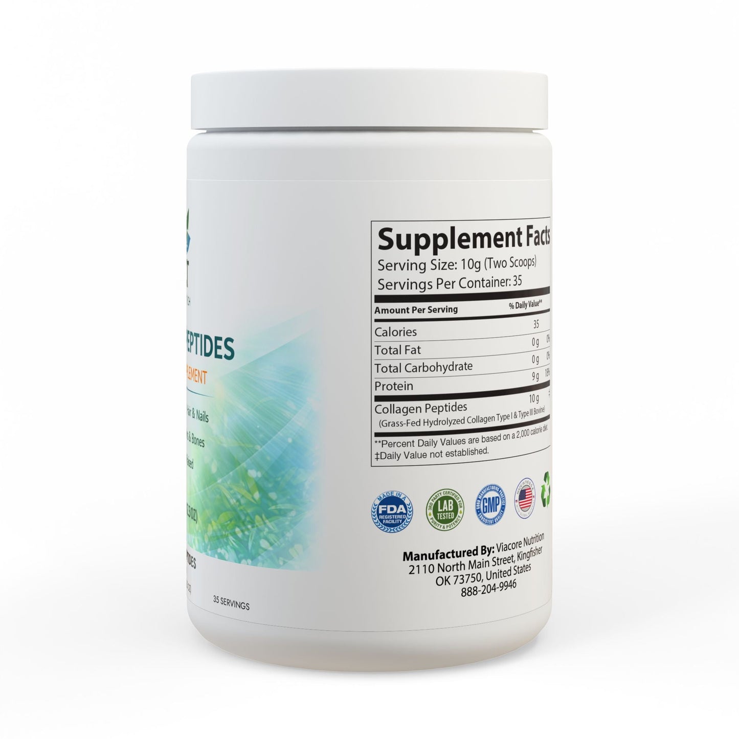 Collagen Type I & III Supplement | Grass - Fed Collagen Peptides for Skin Hydration - Nutrum Biotech