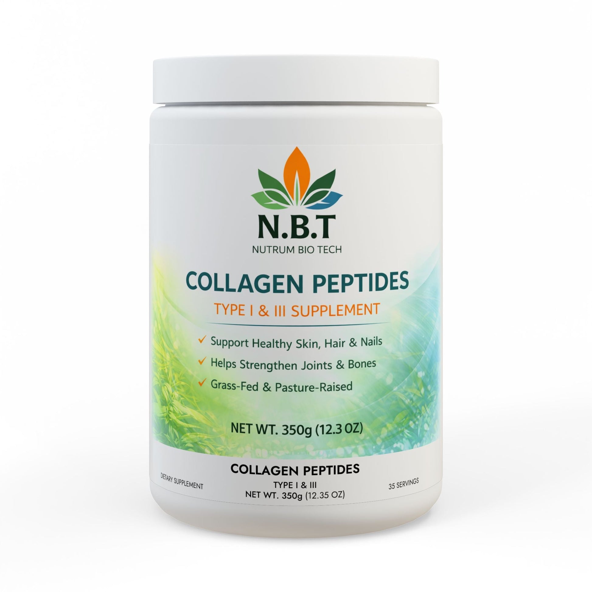 Collagen Type I & III Supplement | Grass - Fed Collagen Peptides for Skin Hydration - Nutrum Biotech