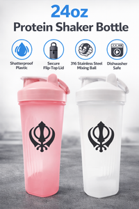 24oz Protein Shaker for Gym & Fitness – Leakproof 700ml Mixer Bottle with Stainless Steel Ball, BPA-Free & Dishwasher Safe
