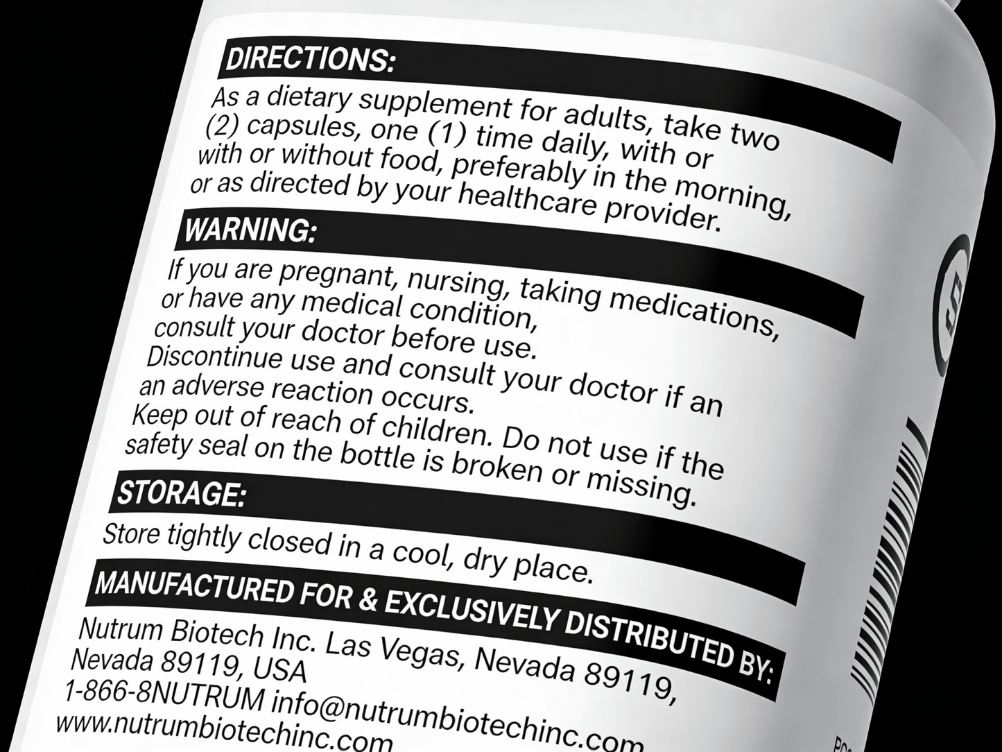 NMN & NAD+ Booster - Nutrum Biotech