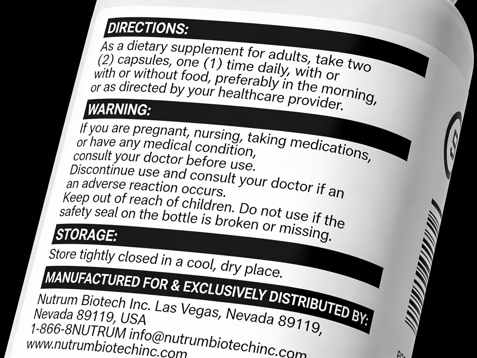 NMN & NAD+ Booster - Nutrum Biotech