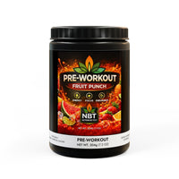 Pre - Workout Supplement Fruit Punch Energy, Focus & Muscle Pump Formula (204g / 7.1 oz) - Nutrum Biotech