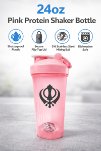 24oz Protein Shaker for Gym & Fitness – Leakproof 700ml Mixer Bottle with Stainless Steel Ball, BPA-Free & Dishwasher Safe