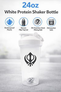 24oz Protein Shaker for Gym & Fitness – Leakproof 700ml Mixer Bottle with Stainless Steel Ball, BPA-Free & Dishwasher Safe