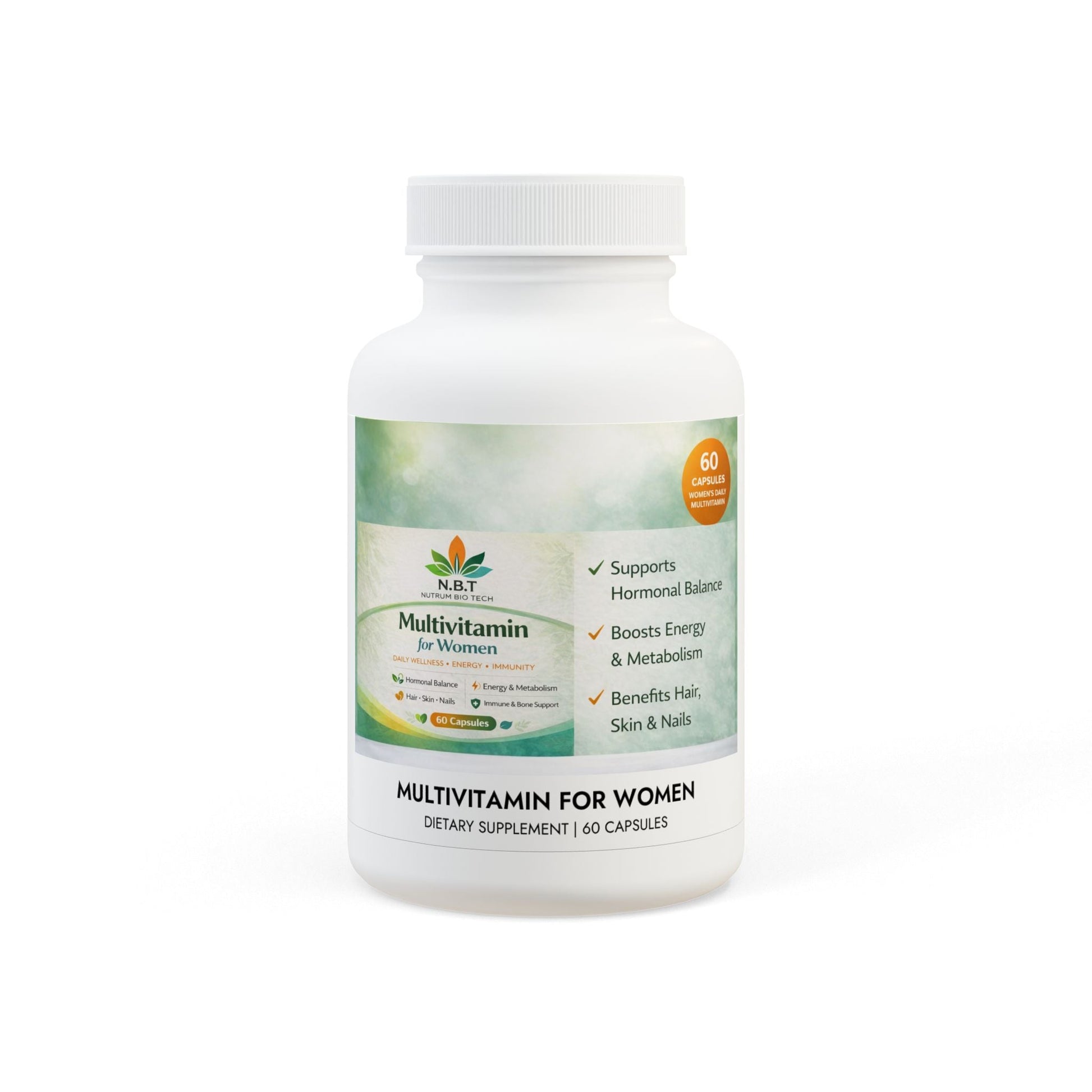 Women’s Multivitamin Supplement Energy, Metabolism & Antioxidant Support - Nutrum Biotech
